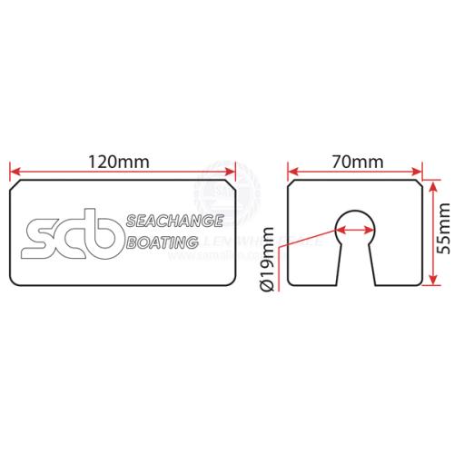 OUTBOARD TRIM / TILT BLOCK - SCB