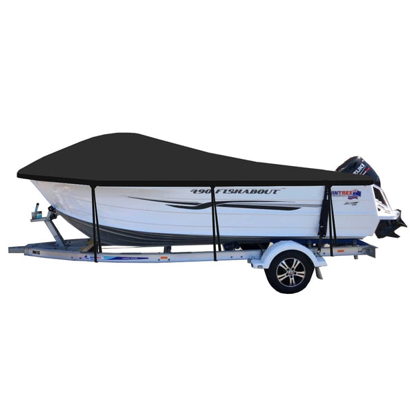 Oceansouth Custom Boat Covers for Quintrex 490 FISHABOUT RUNABOUT BOAT