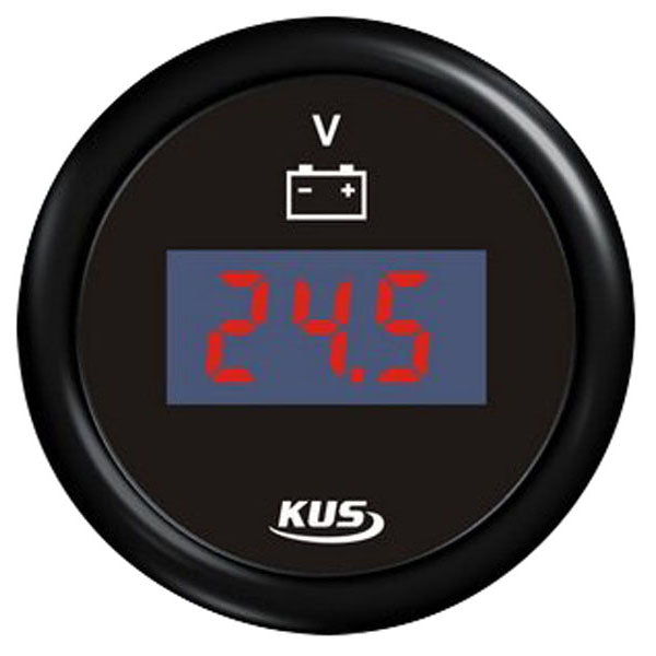 KUS Volt Meter Gauge - Digital, 12 & 24V-KUS Gauges-Cassell Marine