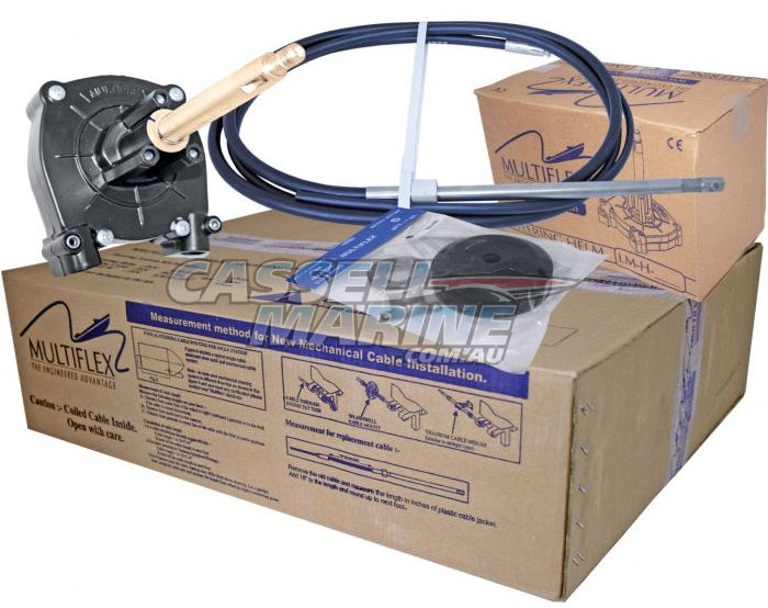 Multiflex Boat Steering Kit Helm Bezel & Cable 13ft 3.96m-RWB-Cassell Marine