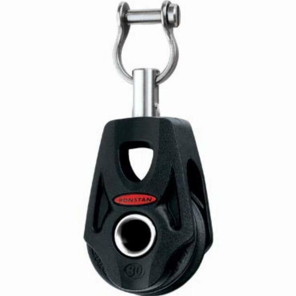 Ronstan Ball Bearing Orbit Blocks - Series 30 - Single, Slotted Head Post, Swivel Shackle Head, Becket Option-Ronstan-Cassell Marine